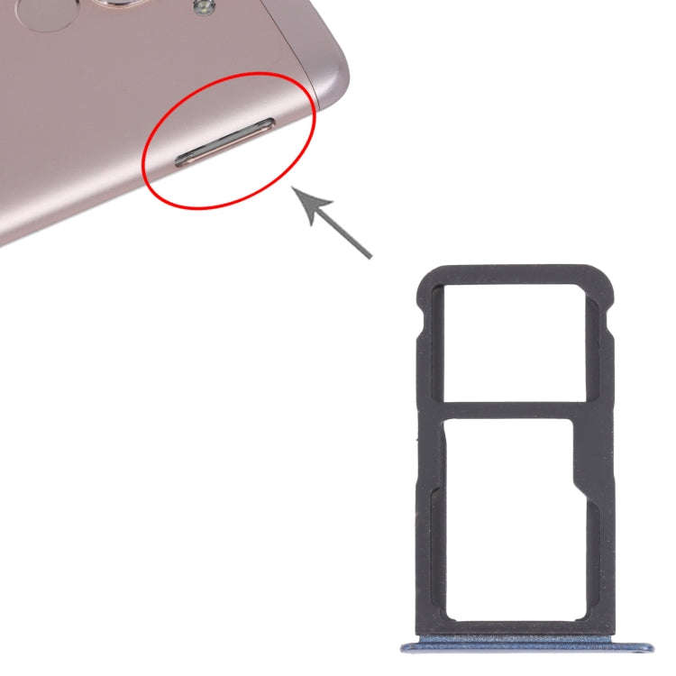 SIM Card Tray + SIM Card Tray / Micro SD Card Tray for Honor Play 6 (Blue)