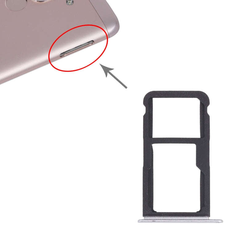 SIM Card Tray + SIM Card Tray / Micro SD Card Tray for Honor Play 6 (Silver)