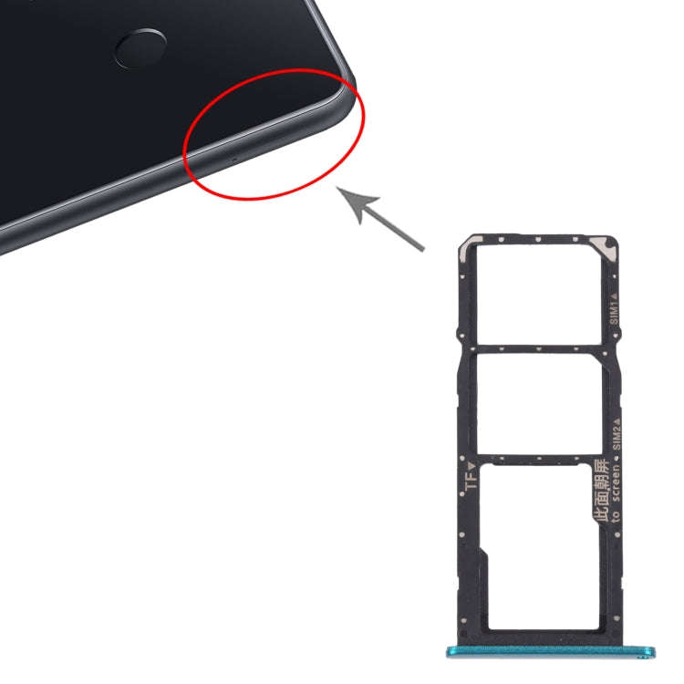 SIM Card Tray + SIM Card Tray / Micro SD Card Tray for Huawei Enjoy 20e (Green)