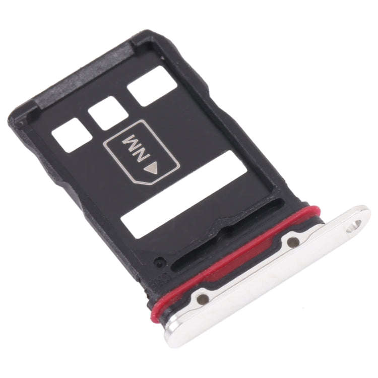 SIM Card Tray + NM Card Tray for Huawei P50 Pro+ (Silver)