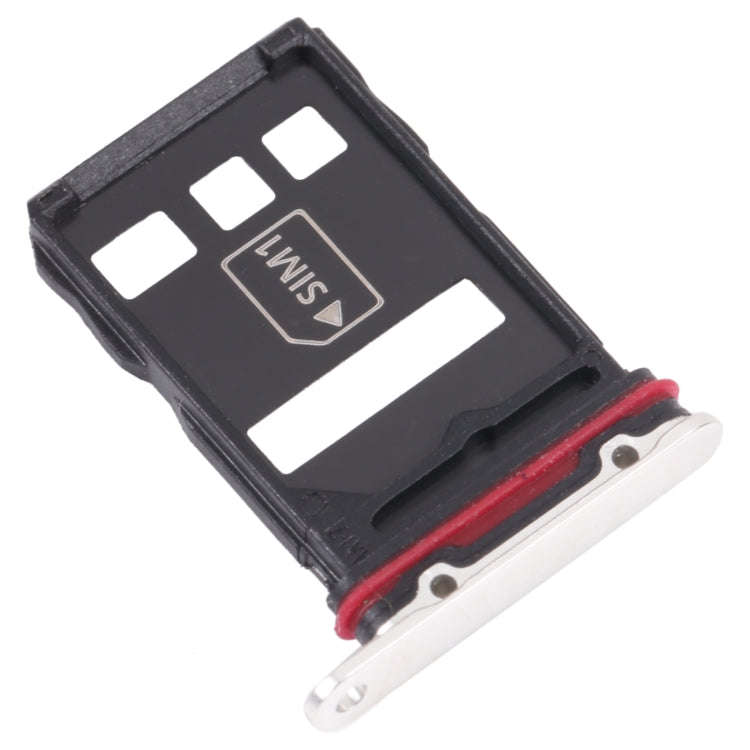 SIM Card Tray + NM Card Tray for Huawei P50 Pro+ (Silver)