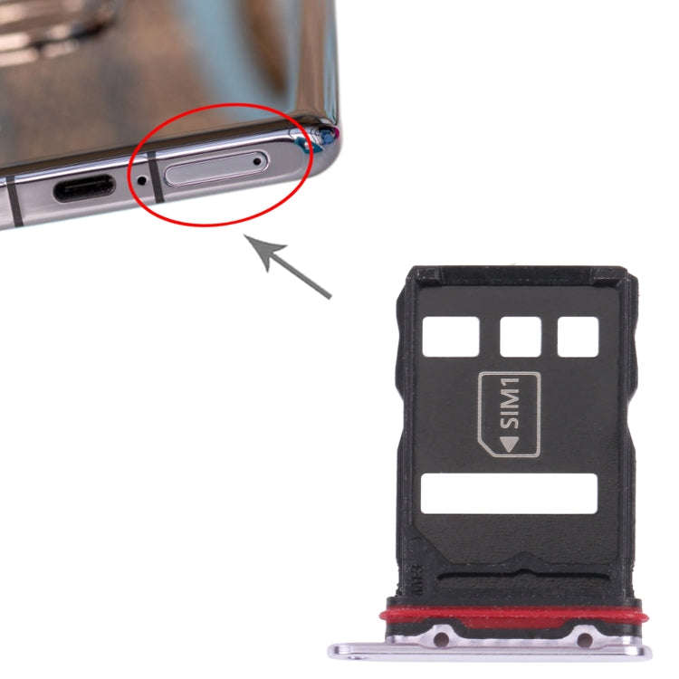 SIM Card Tray + NM Card Tray for Huawei P50 Pro (Pink)