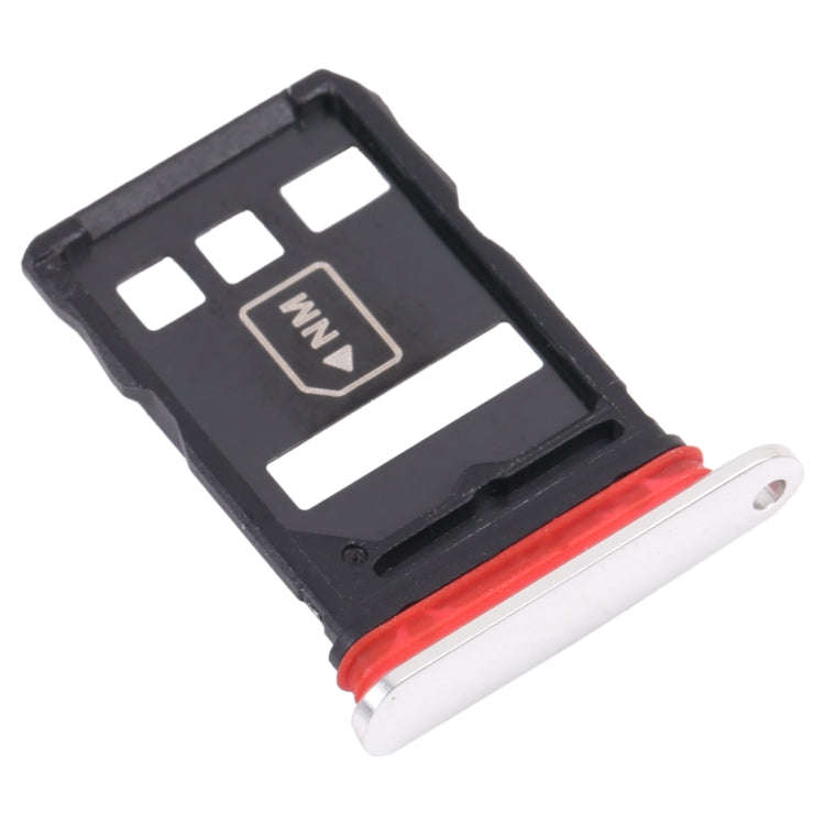SIM Card Tray + NM Card Tray for Huawei Mate 40E 5G (Silver)