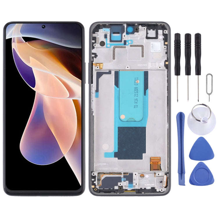 Original LCD Screen and Digitizer Full Assembly with Frame for Xiaomi Redmi Note 11 Pro China/Red...