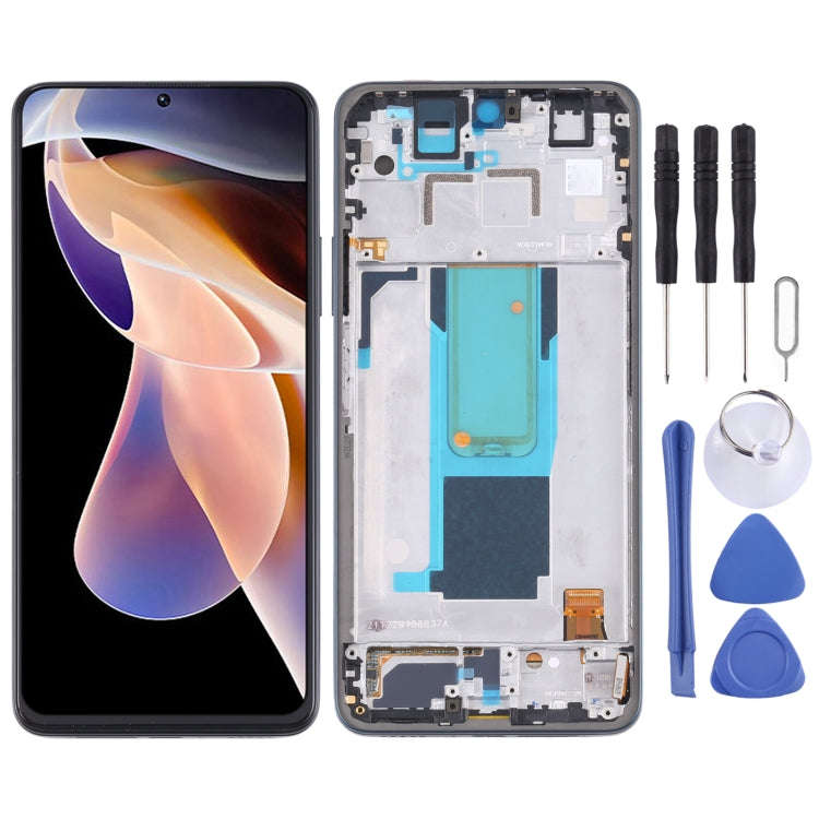 Original LCD Screen and Digitizer Full Assembly with Frame for Xiaomi Redmi Note 11 Pro China/Red...