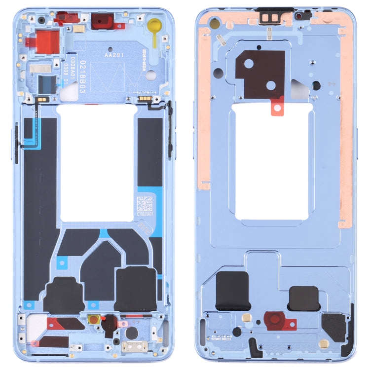 For OPPO Reno7 5G China PFJM10 Original Front Housing LCD Frame Bezel Plate (Blue)