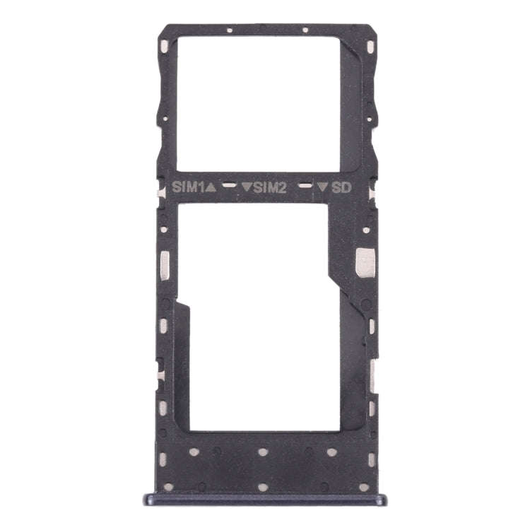 SIM Card Tray + SIM Card Tray / Micro SD Card Tray for TCL 10 5G T790Y T790H (Grey)