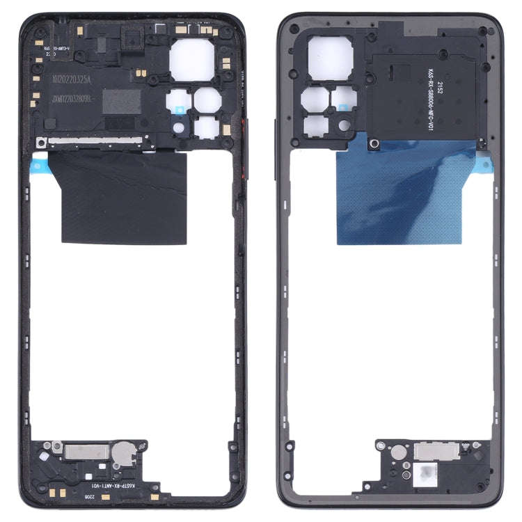 Original Middle Frame Bezel Plate for Xiaomi Redmi Note 11 Pro 4G 2201116TG 2201116TI(Black)