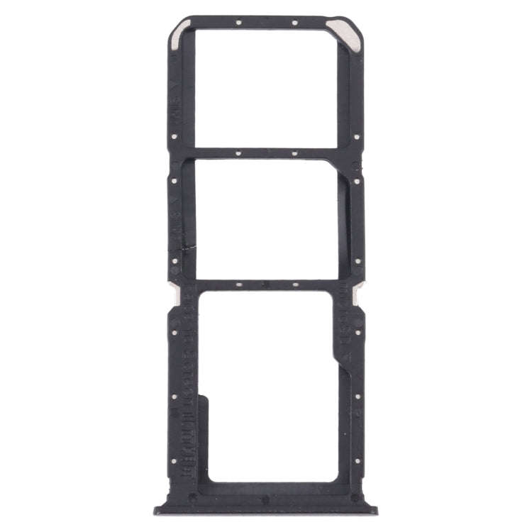 For OPPO A95 4G/Reno6 Lite  SIM Card Tray + SIM Card Tray + Micro SD Card Tray (Black)