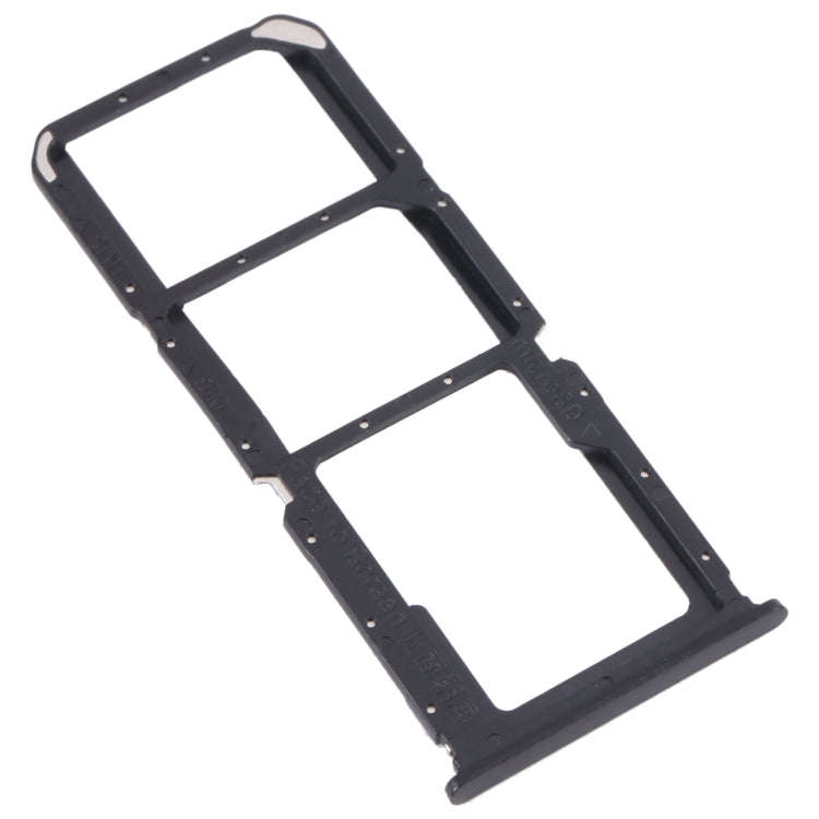 For OPPO A95 4G/Reno6 Lite  SIM Card Tray + SIM Card Tray + Micro SD Card Tray (Black)