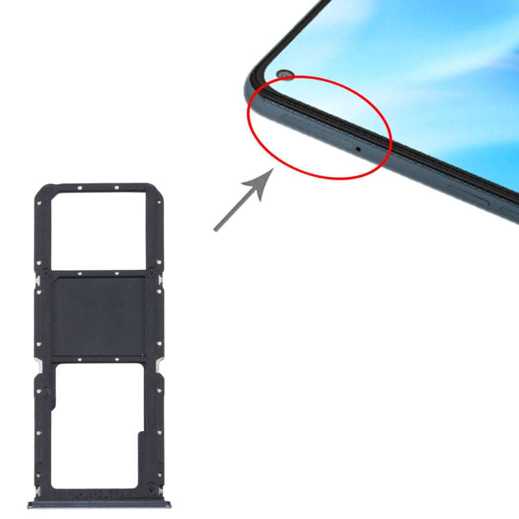 For OnePlus Nord N200 5G DE2118 / DE2117 SIM Card Tray + Micro SD Card Tray (Grey)
