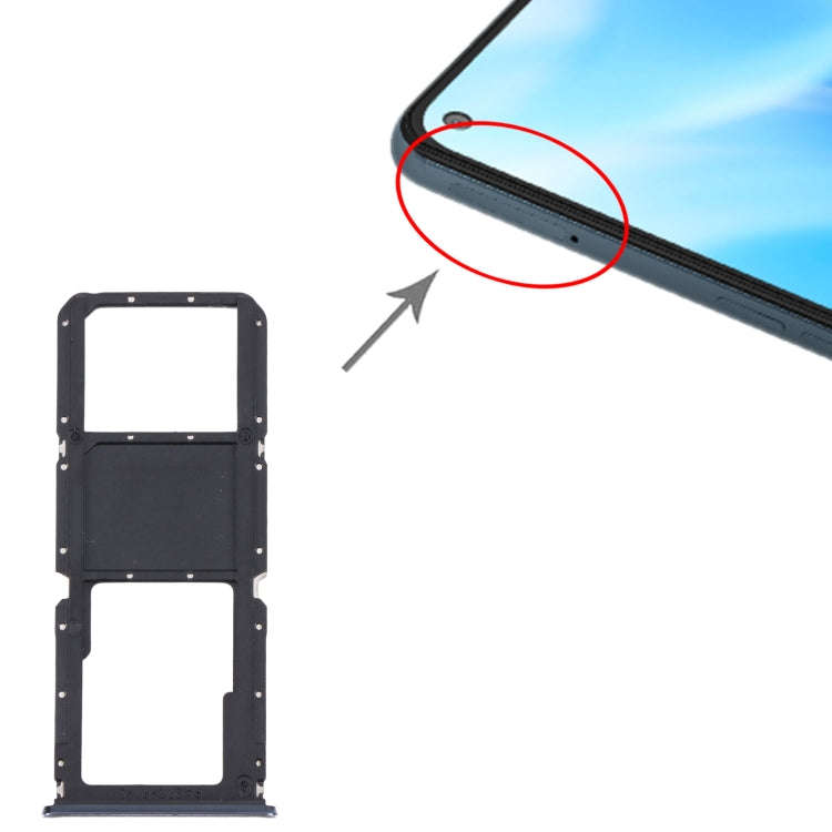 For OnePlus Nord N200 5G DE2118 / DE2117 SIM Card Tray + Micro SD Card Tray (Silver)