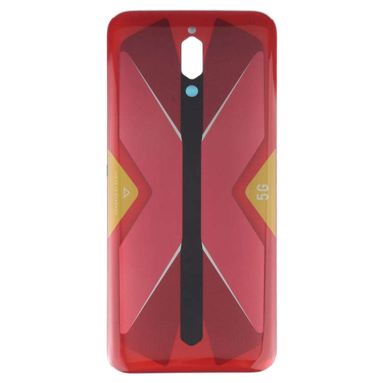 Battery Glass Back Cover for ZTE Nubia Red Magic 5G NX659J(Red)