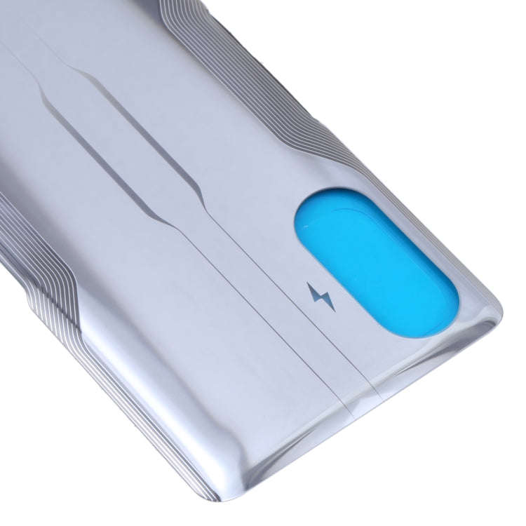 Glass Battery Back Cover for Xiaomi Redmi K40 Gaming(Silver)