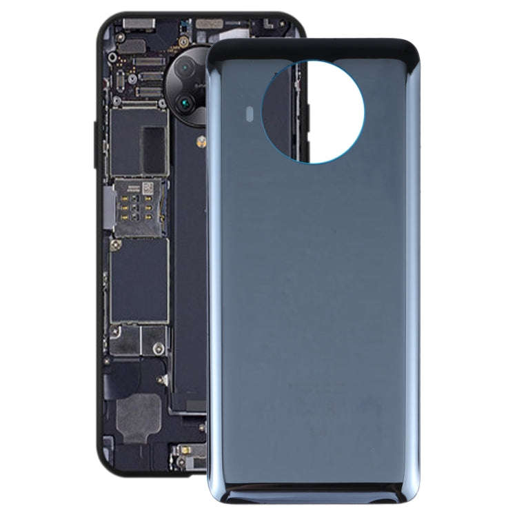 Glass Battery Back Cover for Xiaomi Redmi Note 9 Pro 5G/Mi 10T Lite 5G(Black)