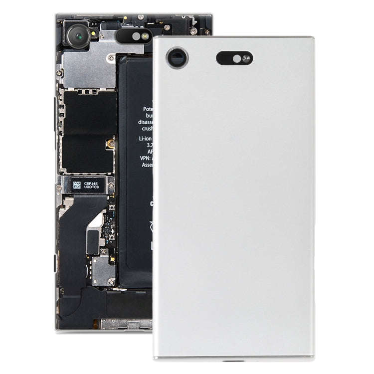 Original Battery Back Cover with Camera Lens Cover for Sony Xperia XZ1 Compact(Silver)