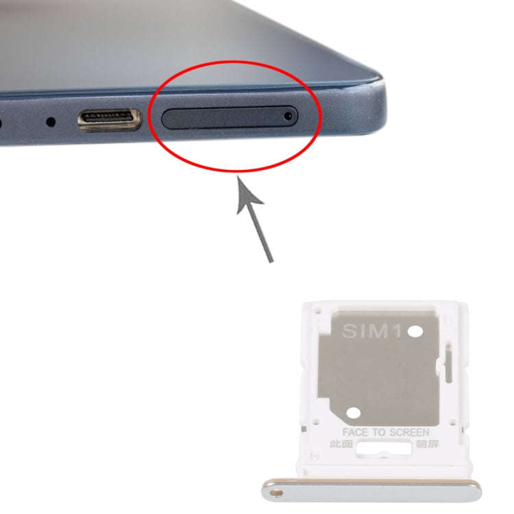 SIM Card Tray + Micro SD Card Tray For Xiaomi Redmi Note 11 Pro 4G/Redmi Note 11 Pro 5G/Redmi Not...