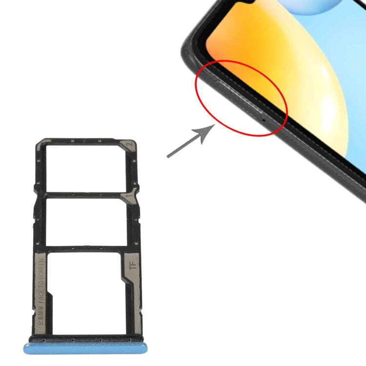 SIM Card Tray + SIM Card Tray + Micro SD Card Tray For Xiaomi Redmi 10C/Redmi 10 India/Poco C40(B...