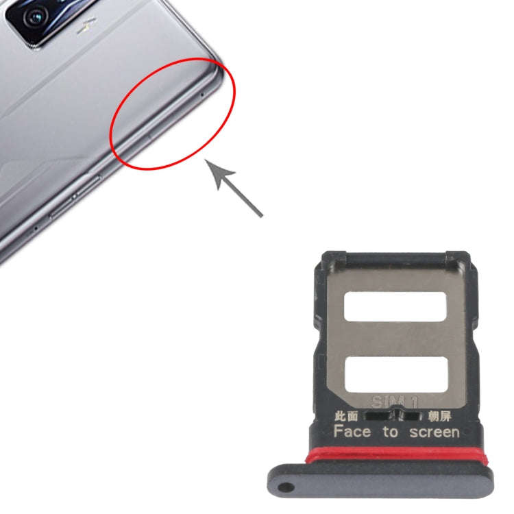 For Xiaomi Redmi K50/K50 Pro SIM Card Tray + SIM Card Tray (Black)