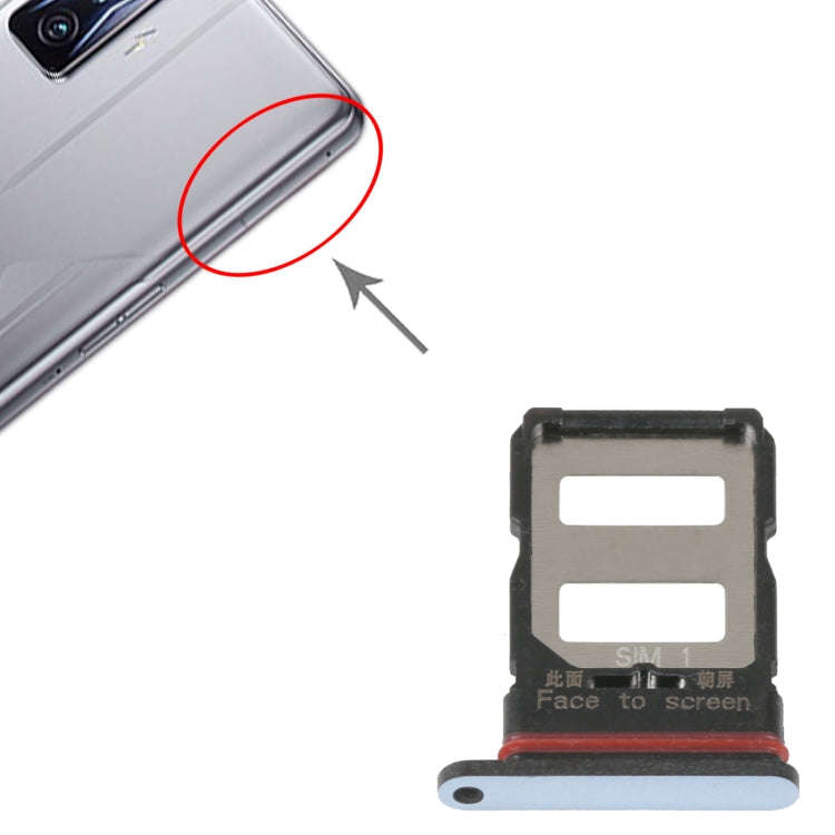 For Xiaomi Redmi K50/K50 Pro SIM Card Tray + SIM Card Tray (Silver)