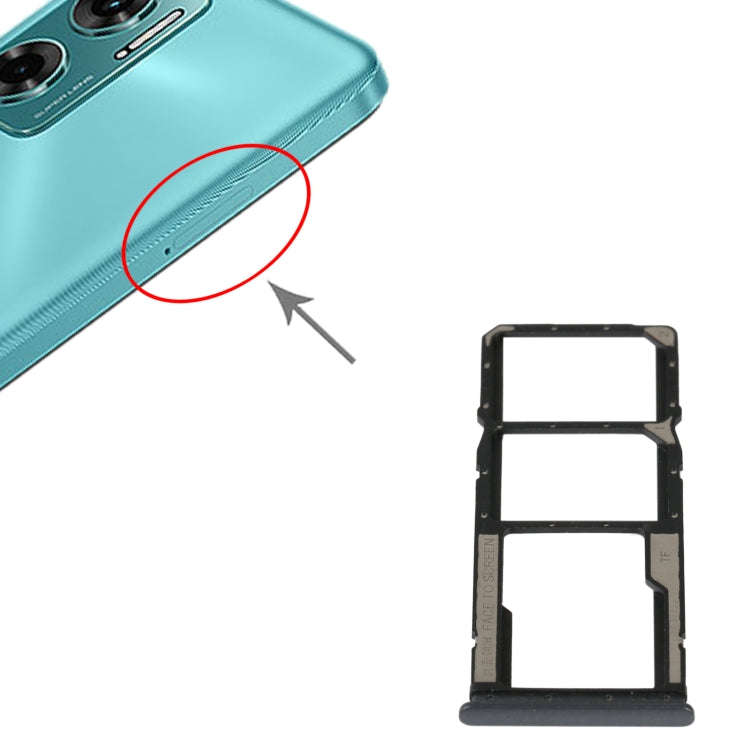 SIM Card Tray + SIM Card Tray + Micro SD Card Tray For Xiaomi Redmi 10 5G (Black)