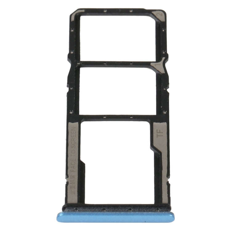 SIM Card Tray + SIM Card Tray + Micro SD Card Tray For Xiaomi Redmi 10A (Blue)