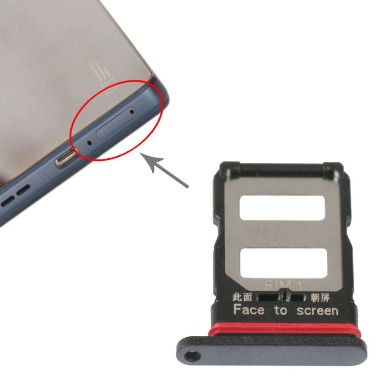 For Xiaomi Poco F4 SIM Card Tray + SIM Card Tray (Black)