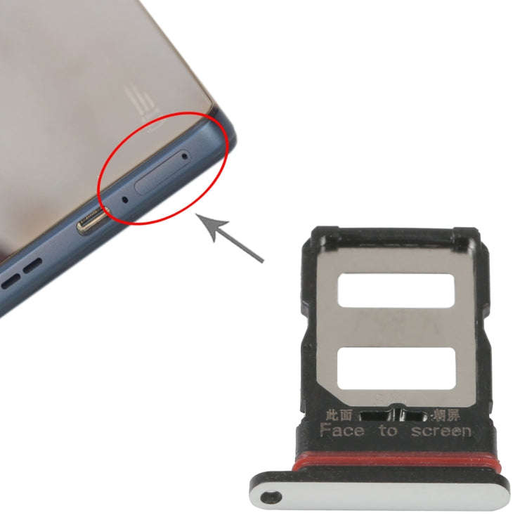 For Xiaomi Poco F4 SIM Card Tray + SIM Card Tray (Silver)