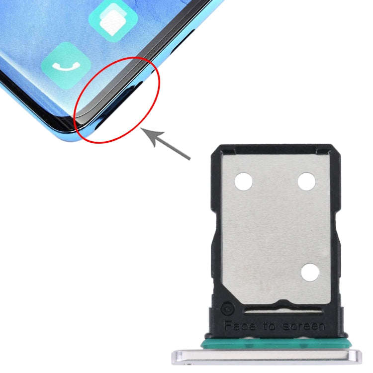 For OPPO Reno5 Pro 5G SIM Card Tray + SIM Card Tray (Silver)