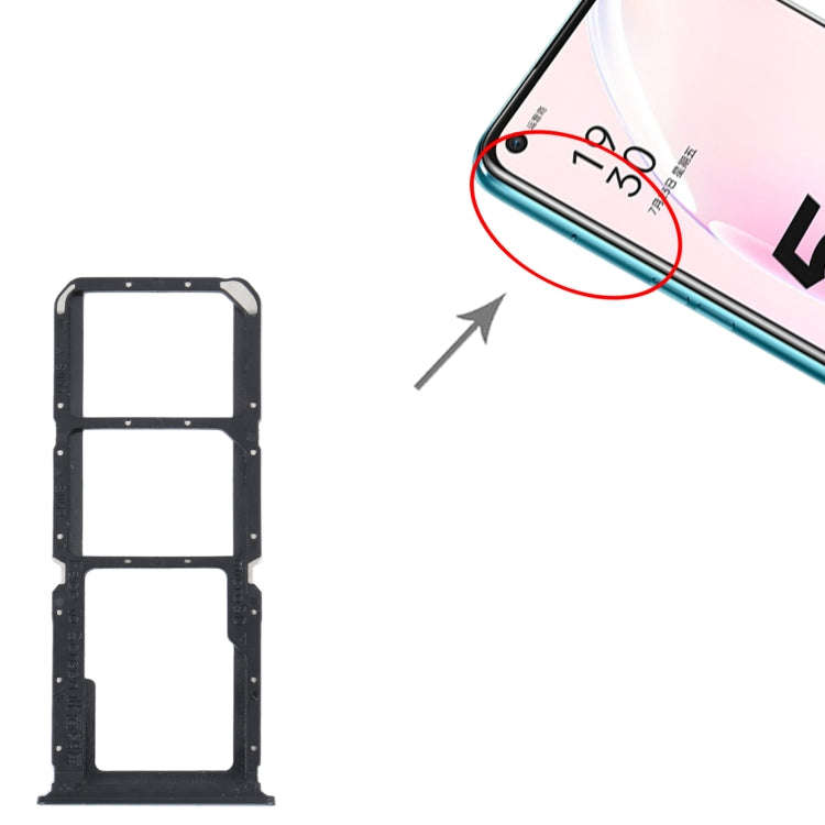 For OPPO A93s 5G SIM Card Tray + SIM Card Tray + Micro SD Card Tray (Grey)