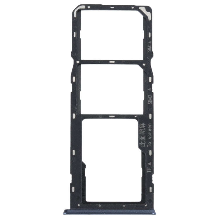 For OPPO A16K SIM Card Tray + SIM Card Tray + Micro SD Card Tray (Black)