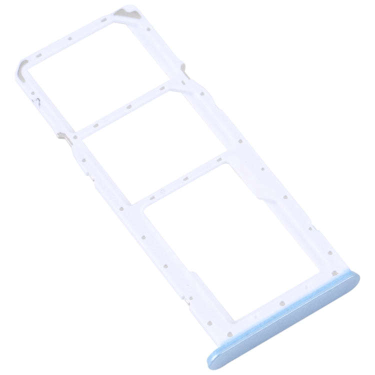 For OPPO A17 SIM Card Tray + SIM Card Tray + Micro SD Card Tray (Blue)
