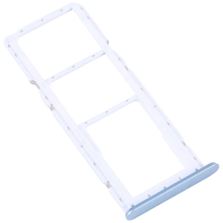 For OPPO A17 SIM Card Tray + SIM Card Tray + Micro SD Card Tray (Blue)