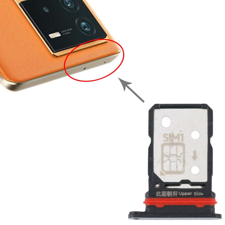 For vivo iQOO Neo6 SIM Card Tray + SIM Card Tray (Black)