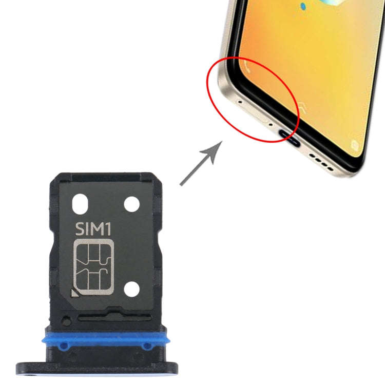 For vivo S15e SIM Card Tray + SIM Card Tray (Blue)