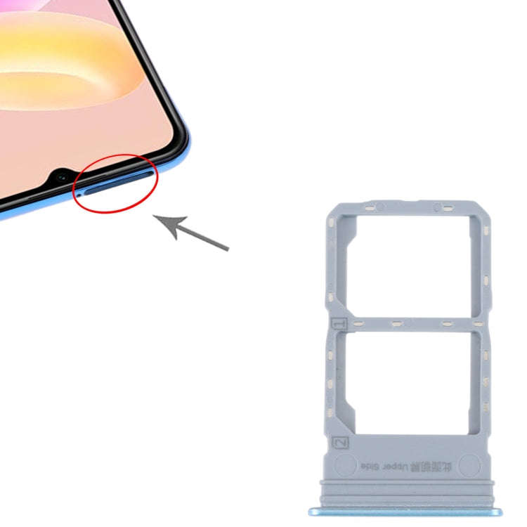 For vivo Y55S 5G SIM Card Tray + SIM Card Tray (Blue)