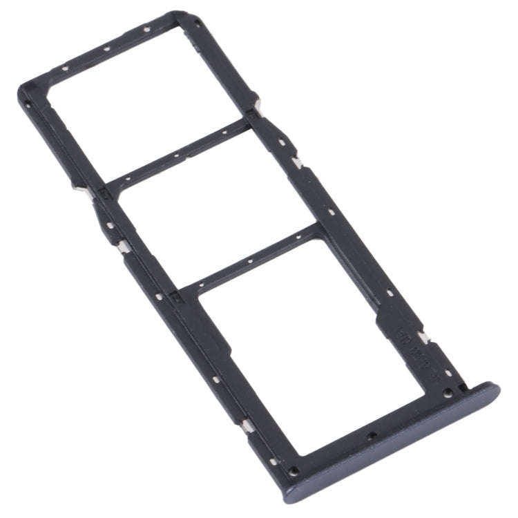 For Realme C35 SIM Card Tray + SIM Card Tray + Micro SD Card Tray (Black)