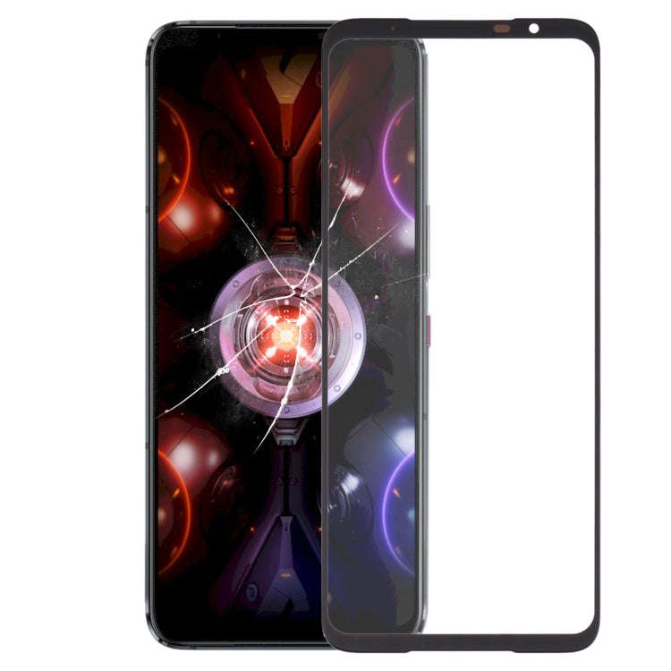For Asus ROG Phone 5S / 5S Pro ZS676KS Front Screen Outer Glass Lens with OCA Optically Clear Adh...