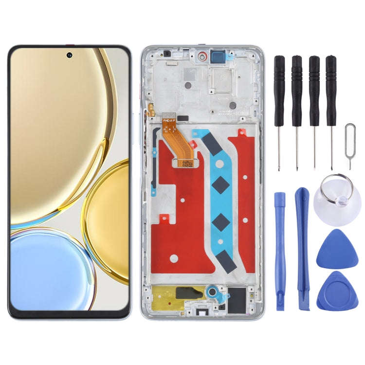 Original LCD Screen For Honor X30 Digitizer Full Assembly with Frame (Silver)