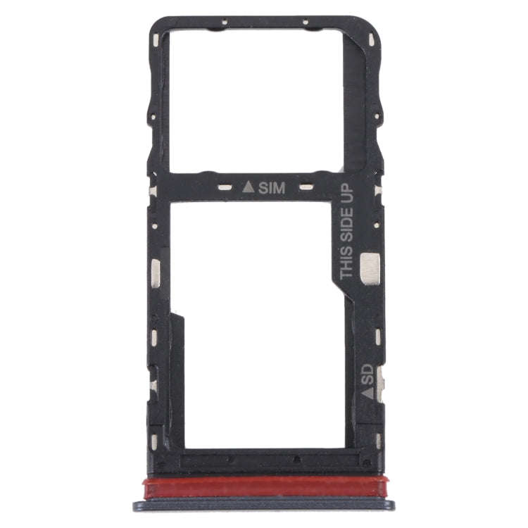 For TCL 30 V 5G Original SIM Card Tray + Micro SD Card Tray(Black)