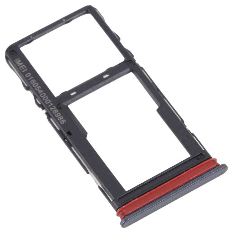 For TCL 30 V 5G Original SIM Card Tray + Micro SD Card Tray(Black)