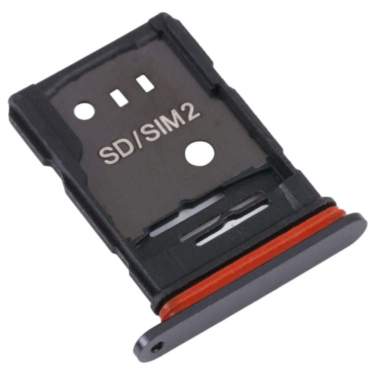 For TCL 10 Pro Original SIM Card Tray + SIM / Micro SD Card Tray(Black)