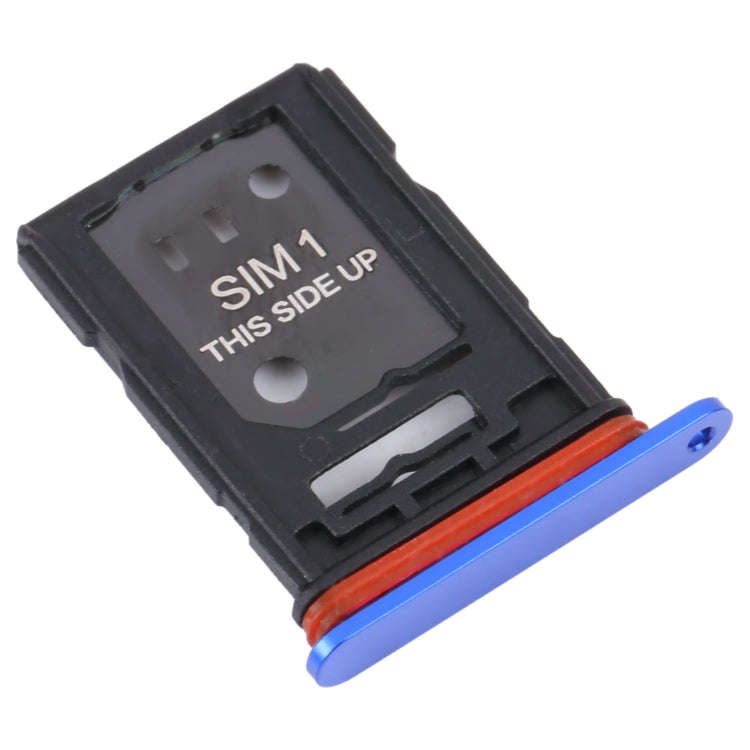 For TCL 10 Plus Original SIM Card Tray + SIM / Micro SD Card Tray(Blue)