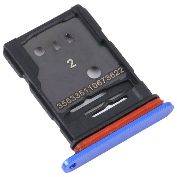For TCL 10 Plus Original SIM Card Tray + SIM / Micro SD Card Tray(Blue)