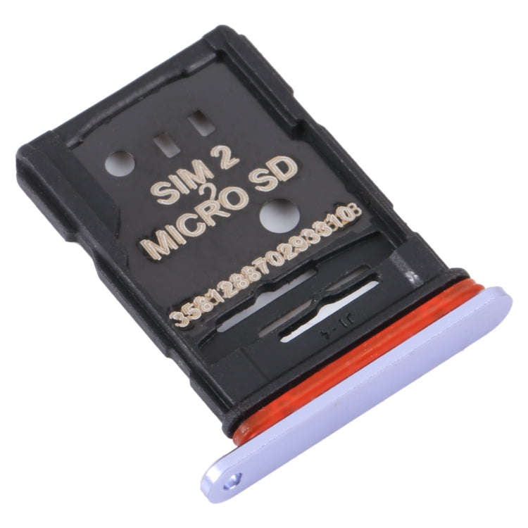 For TCL 10 Plus Original SIM Card Tray + SIM / Micro SD Card Tray(Purple)