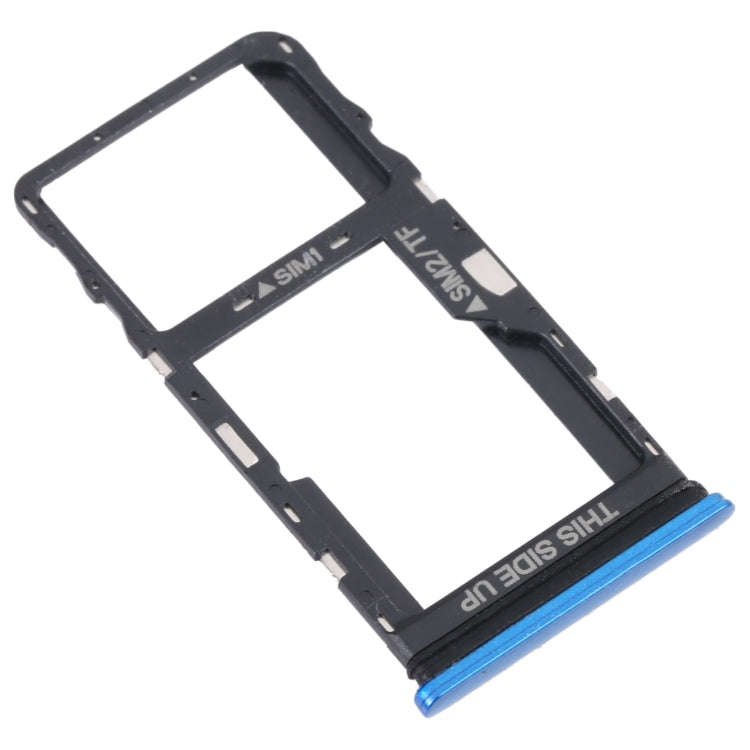For TCL 20 5G Original SIM Card Tray + SIM / Micro SD Card Tray(Blue)