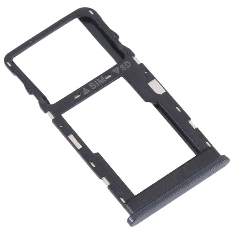 For TCL 20 R 5G Original SIM Card Tray + Micro SD Card Tray(Black)