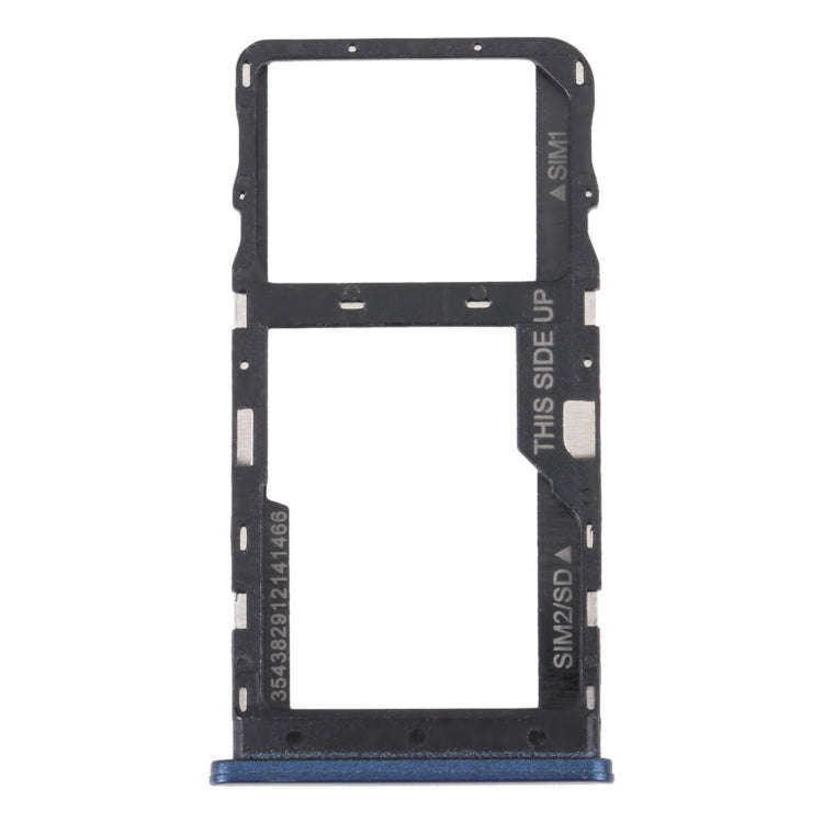For TCL 20 R 5G Original SIM Card Tray + Micro SD Card Tray(Blue)