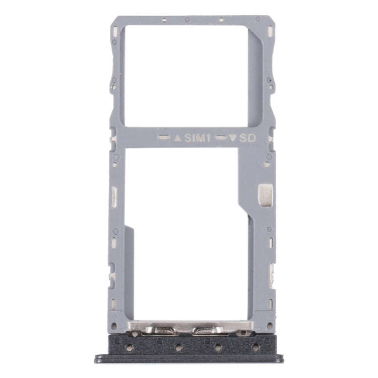 For TCL 20 XE Original SIM Card Tray + Micro SD Card Tray(Black)
