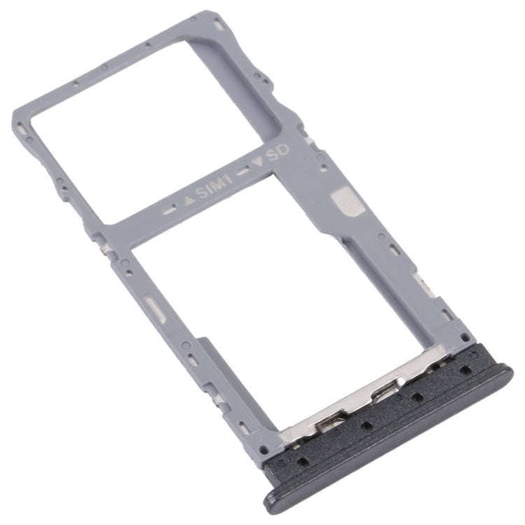 For TCL 20 XE Original SIM Card Tray + Micro SD Card Tray(Black)